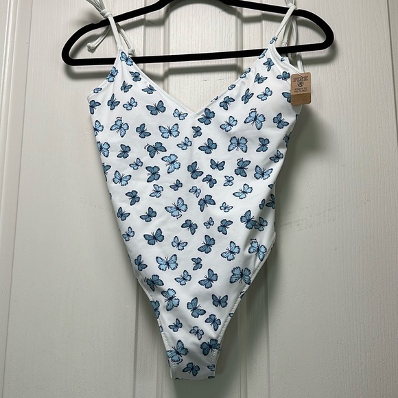 NWT PINK by Victoria Secret Butterfly Swimsuit Sz Small - Picture 1 of 10